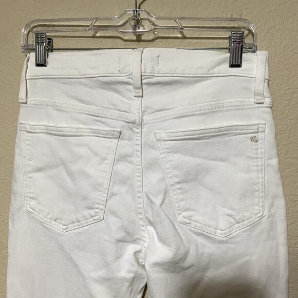 NWT MADEWELL Mid-Rise Kick-Out Size 27 Ankle-Length Pure White MSRP $128 - Picture 8 of 10